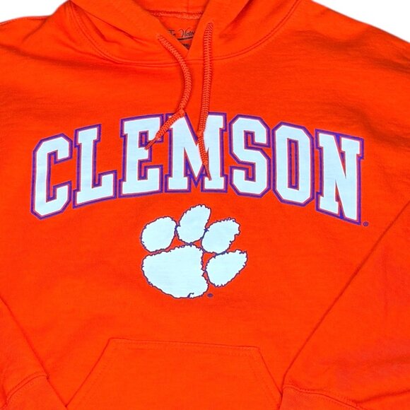 Clemson Tigers Logo Hoodie Orange Sweatshirt Unisex Small NCAA College Gameday - Picture 3 of 9